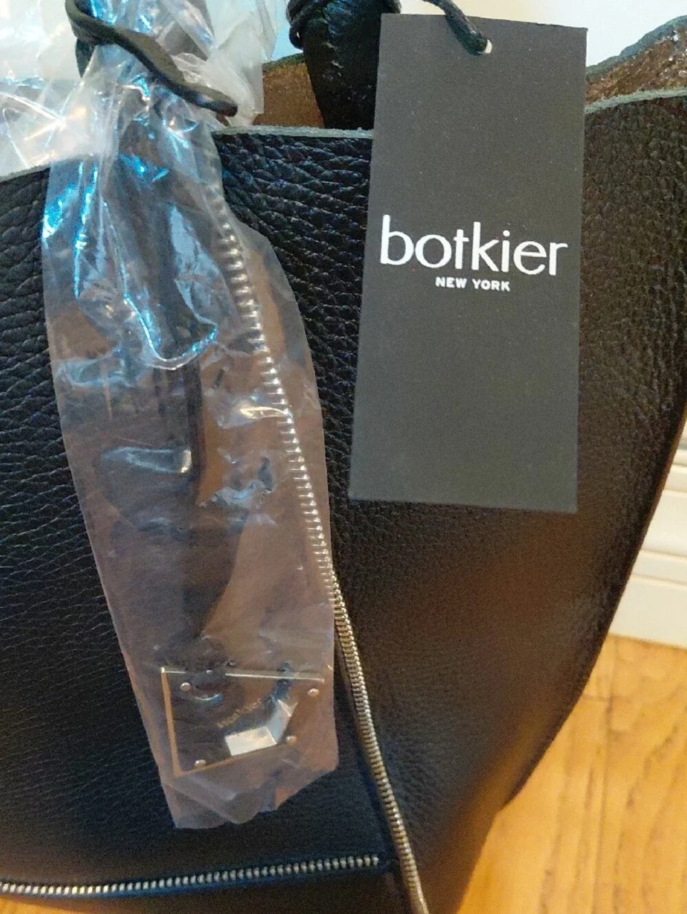 Botkier Black Tote with  Zipper Accents